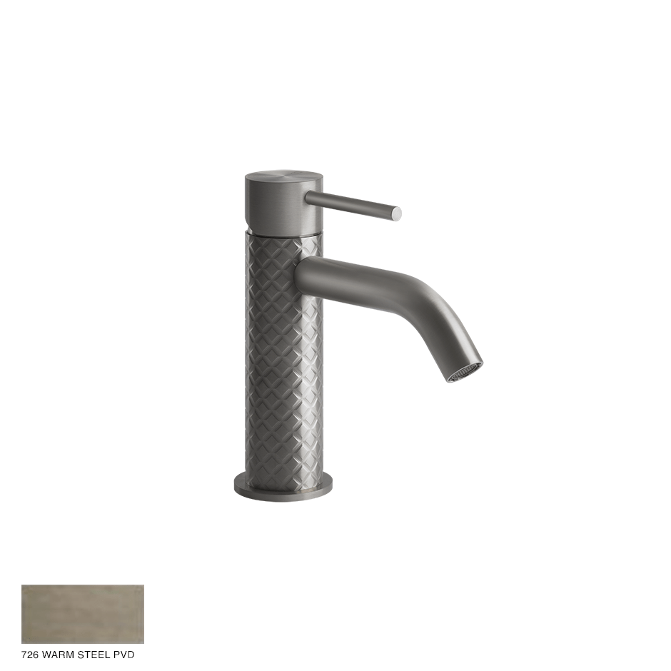 Gessi 316 Basin Mixer Intreccio, without waste 726 Warm Bronze Brushed PVD