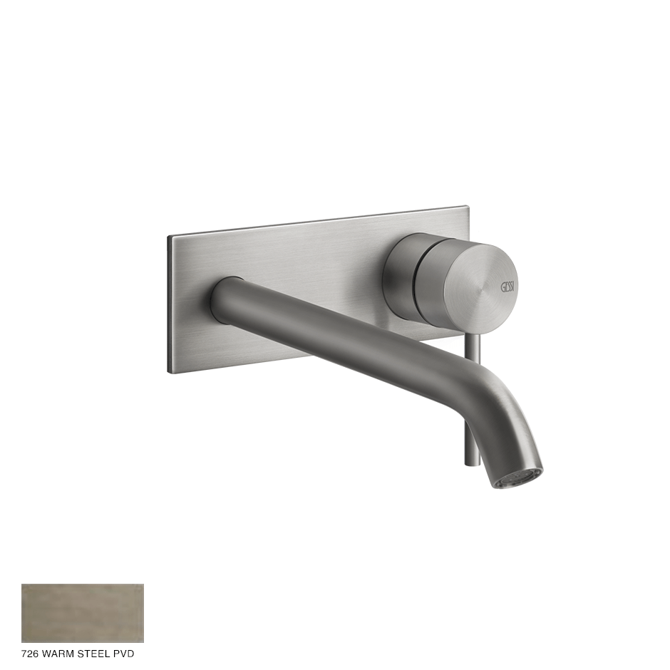 Gessi 316 Built-in Mixer with spout Flessa, without waste 726 Warm Bronze Brushed PVD