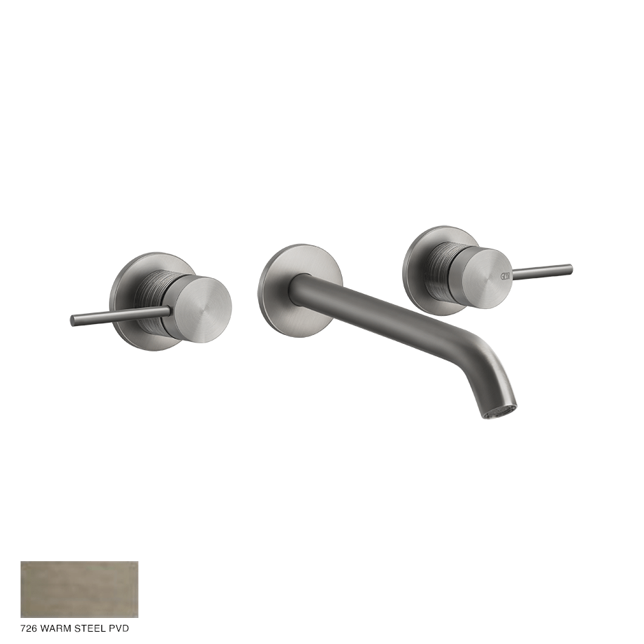Gessi 316 Built-in Three-hole Mixer Trame, without waste 726 Warm Bronze Brushed PVD