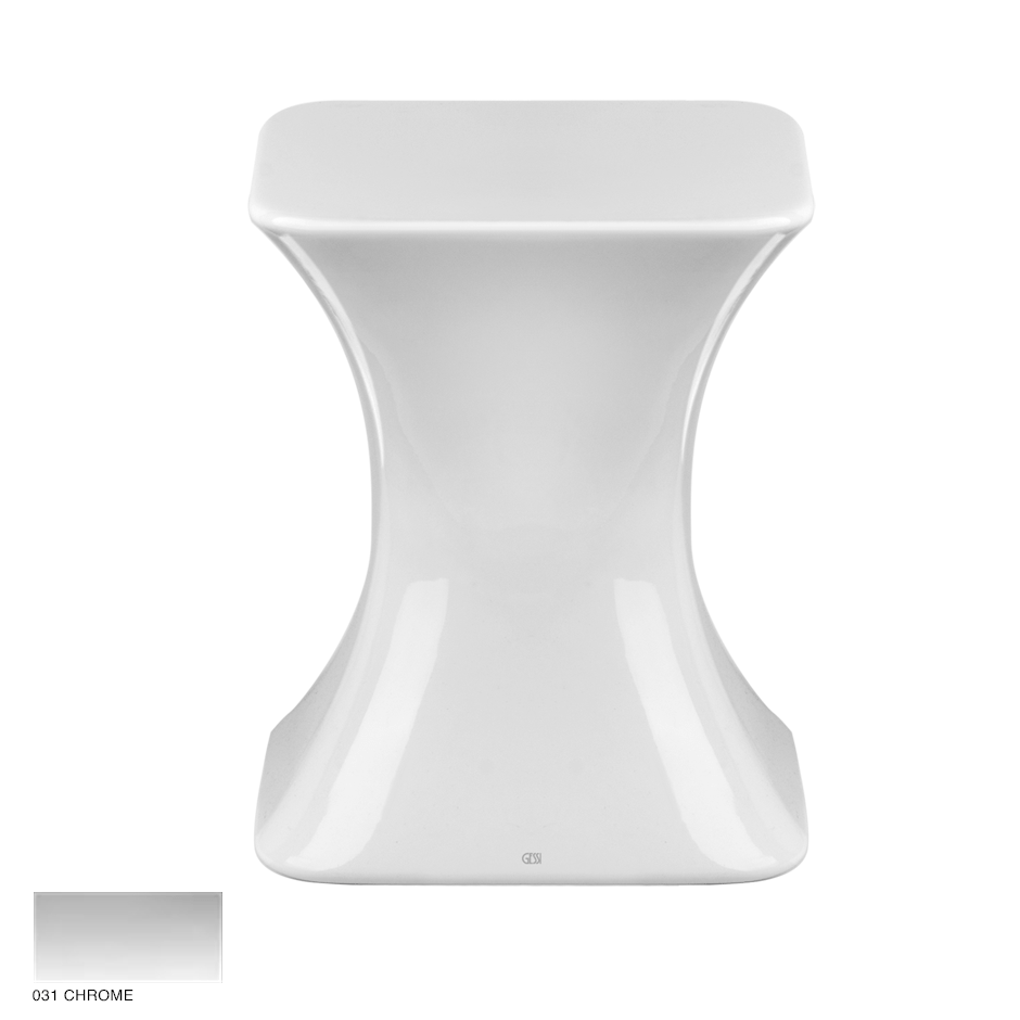Ispa Bright white GRES stool 031 Chrome