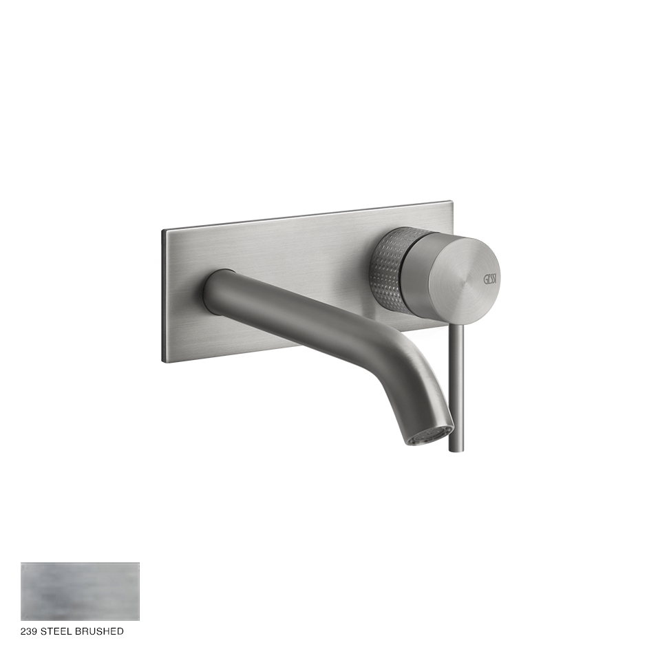 Gessi 316 Built-in Mixer with spout Cesello, without waste 239 Steel brushed