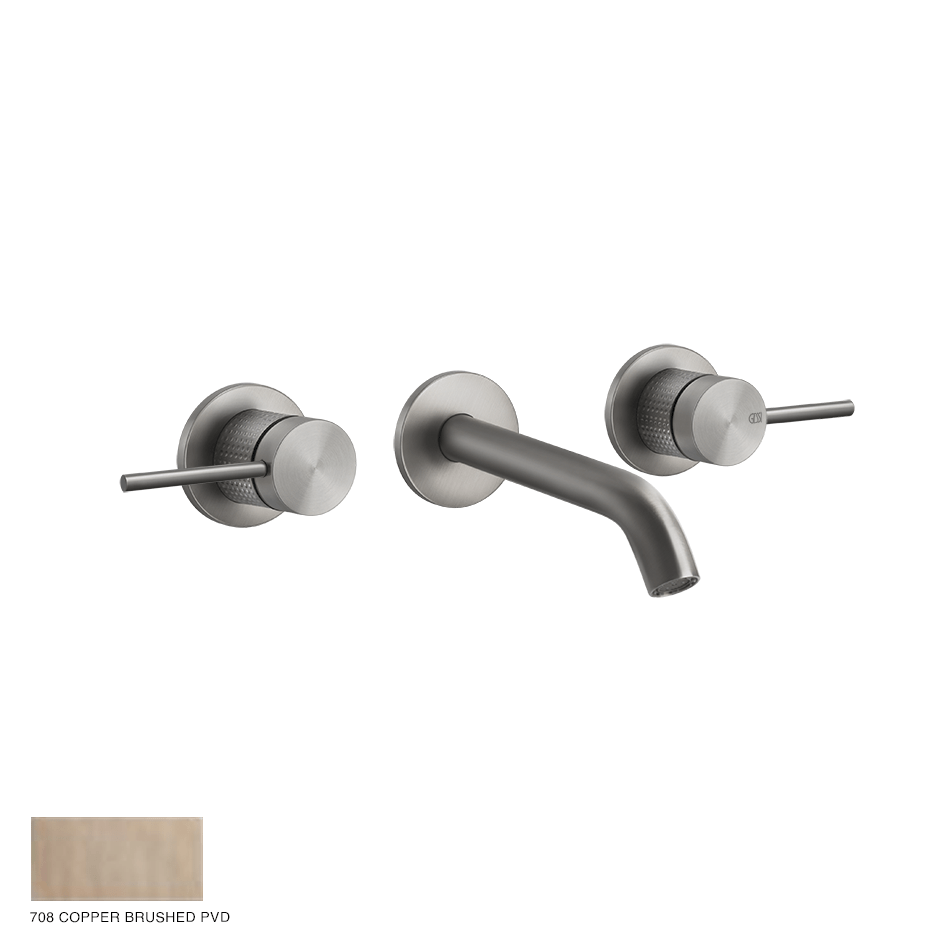 Gessi 316 Built-in Three-hole Mixer Cesello, without waste 708 Copper Brushed