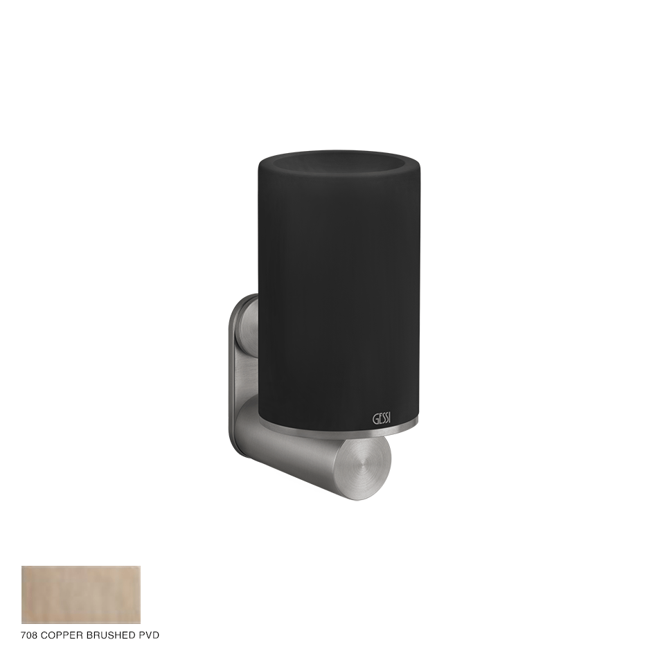 Gessi 316 Wall-mounted tumbler holder 708 Copper Brushed PVD