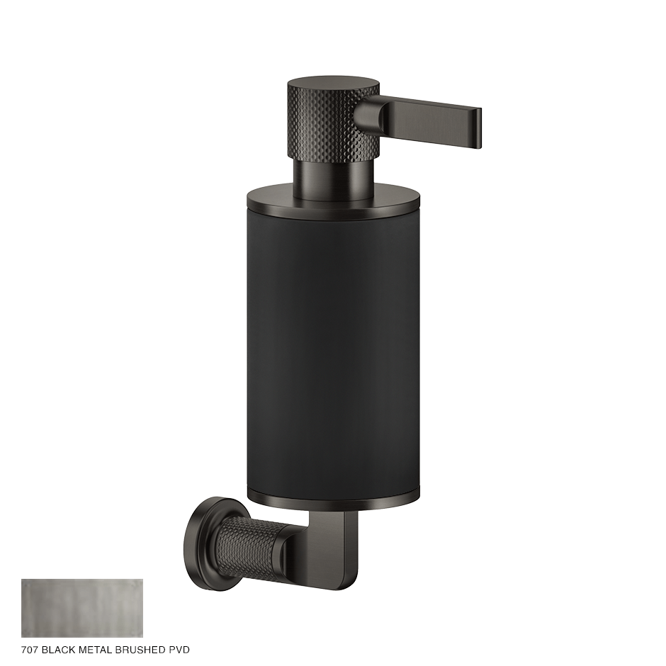 Inciso Wall-mounted soap dispenser 707 Black Metal Brushed PVD
