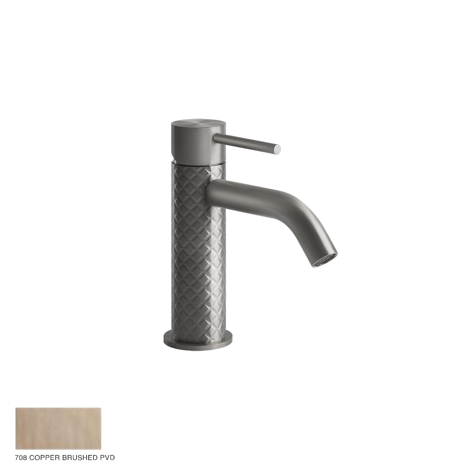 Gessi 316 Basin Mixer Intreccio, without waste 708 Copper Brushed PVD