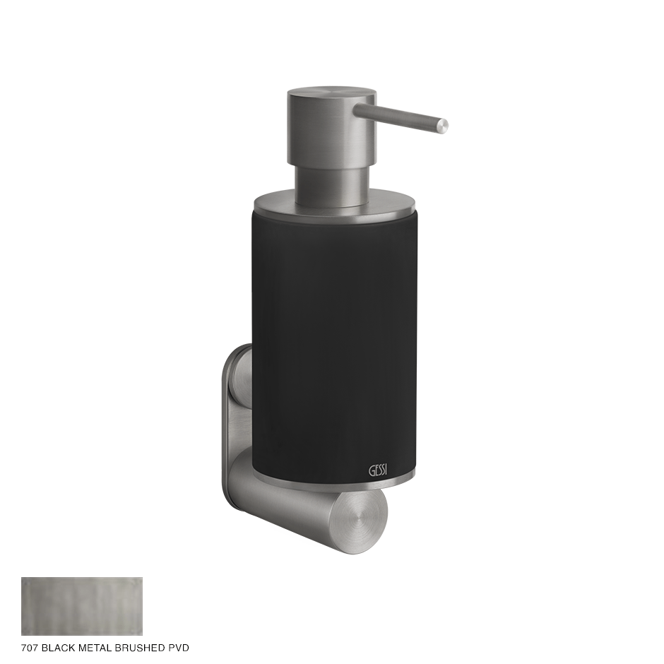 Gessi 316 Wall-mounted soap dispenser 707 Black Metal Brushed