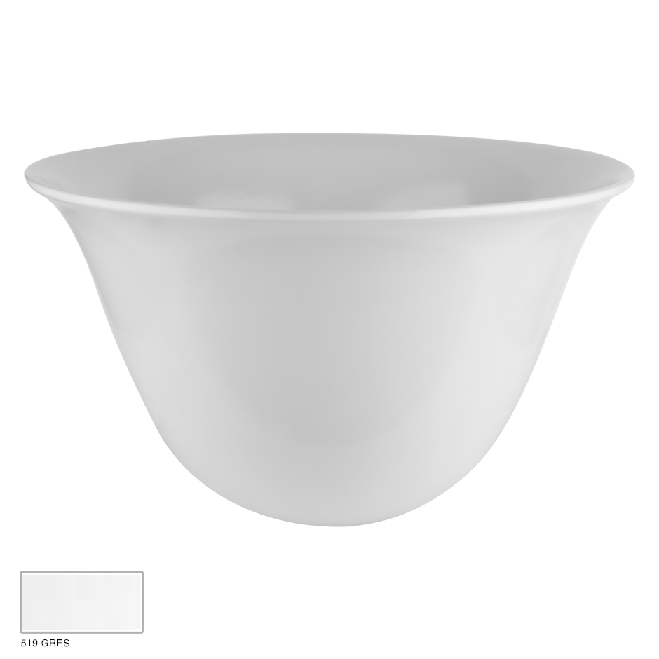 Goccia Counter washbasin, 300mm height 519 White Gres