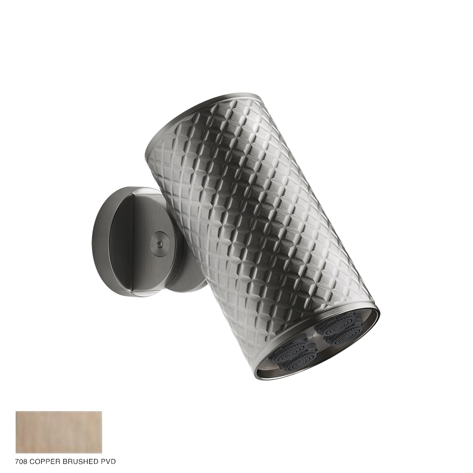 Gessi Spotwater Intreccio Wall-mounted Showerhead 708 Copper Brushed PVD