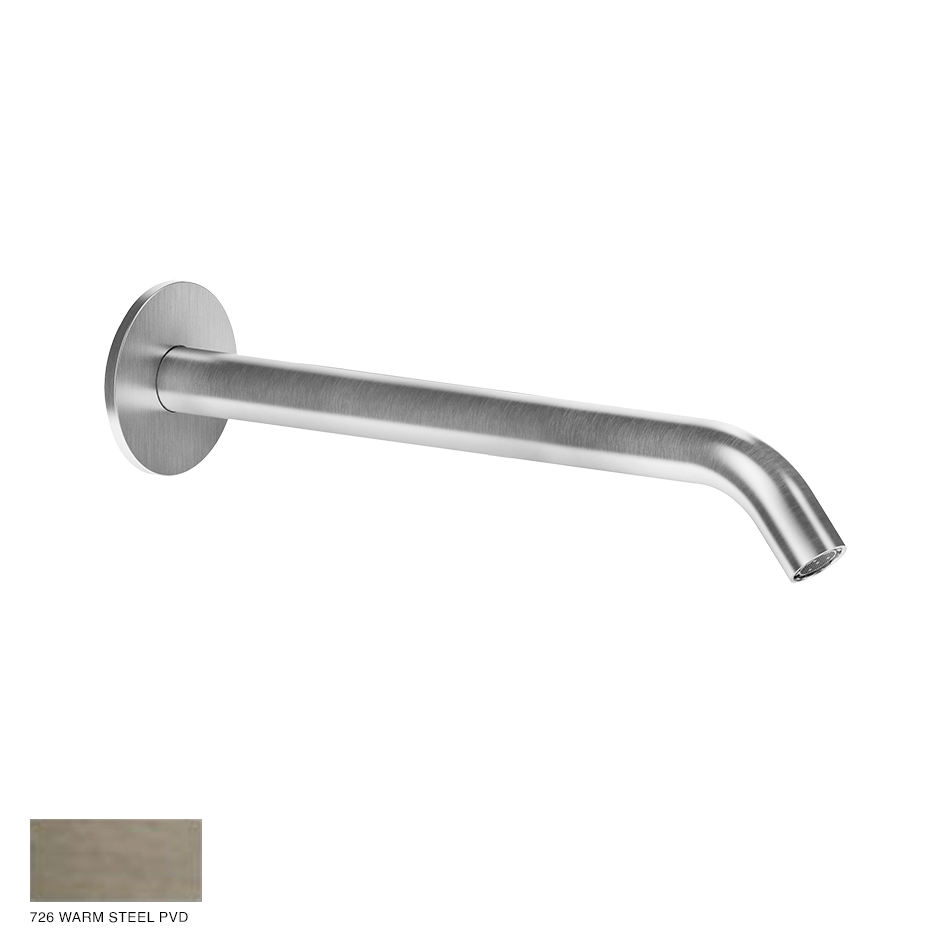 Gessi 316 Wall-mounted spout Flessa, with seperate control 726 Warm Bronze Brushed PVD