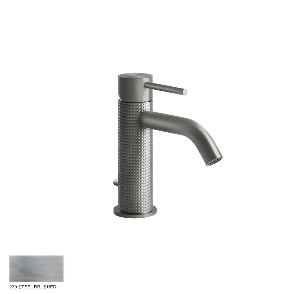 Gessi 316 Basin Mixer Cesello, with pop-up waste 239 Steel brushed