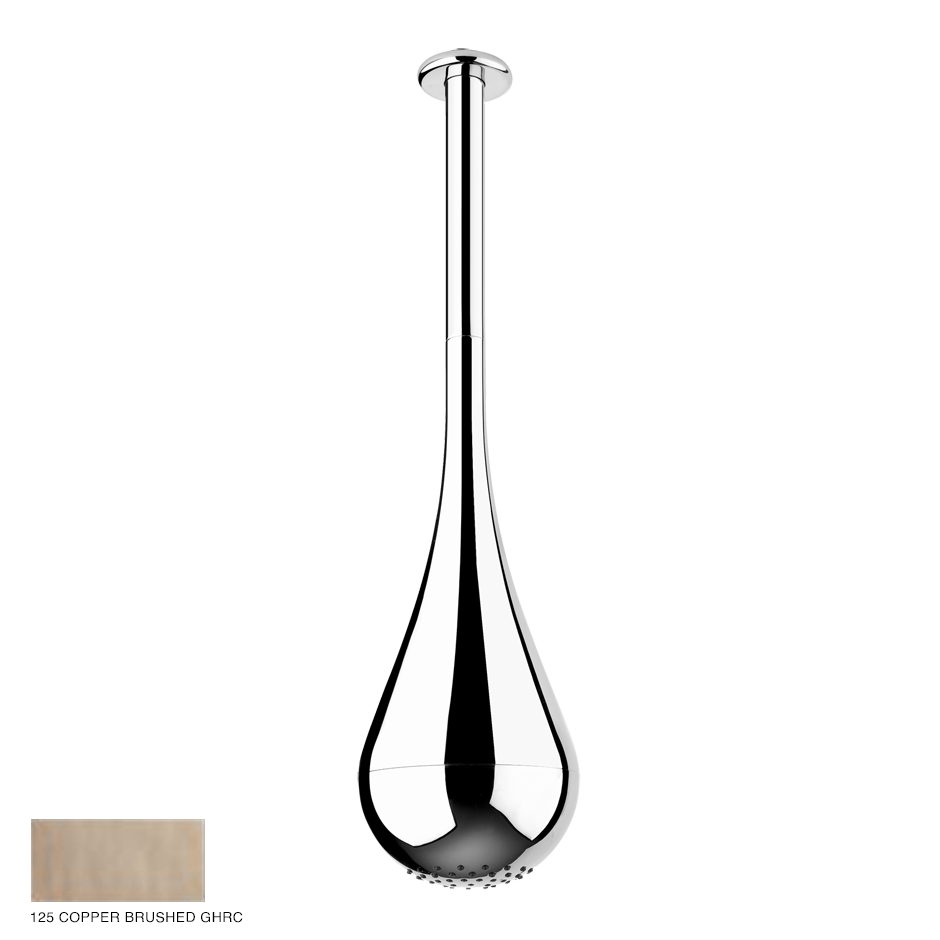 Goccia Ceiling-mounted showerhead 602mm length 125 Copper Brushed GHRC