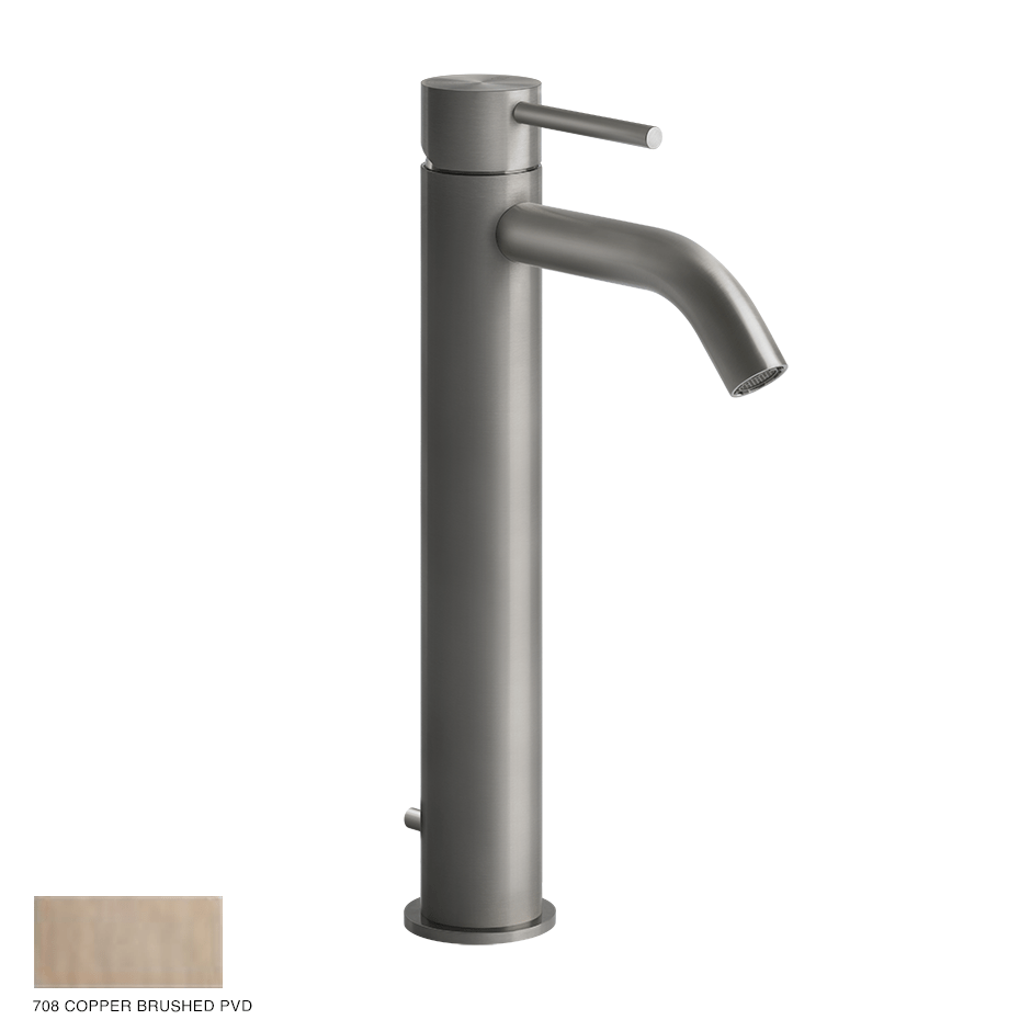 Gessi 316 High Version Basin Mixer Flessa, without waste 708 Copper Brushed PVD
