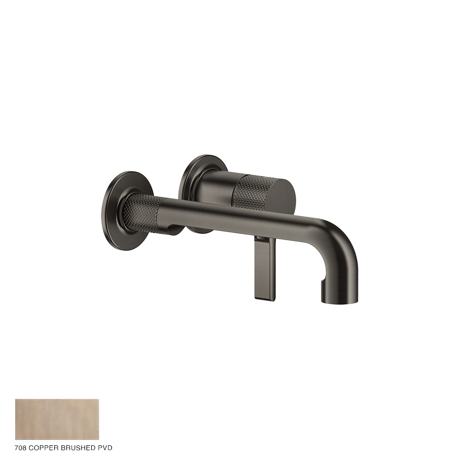 Inciso- Mixer with spout, without waste 708 Copper Brushed PVD