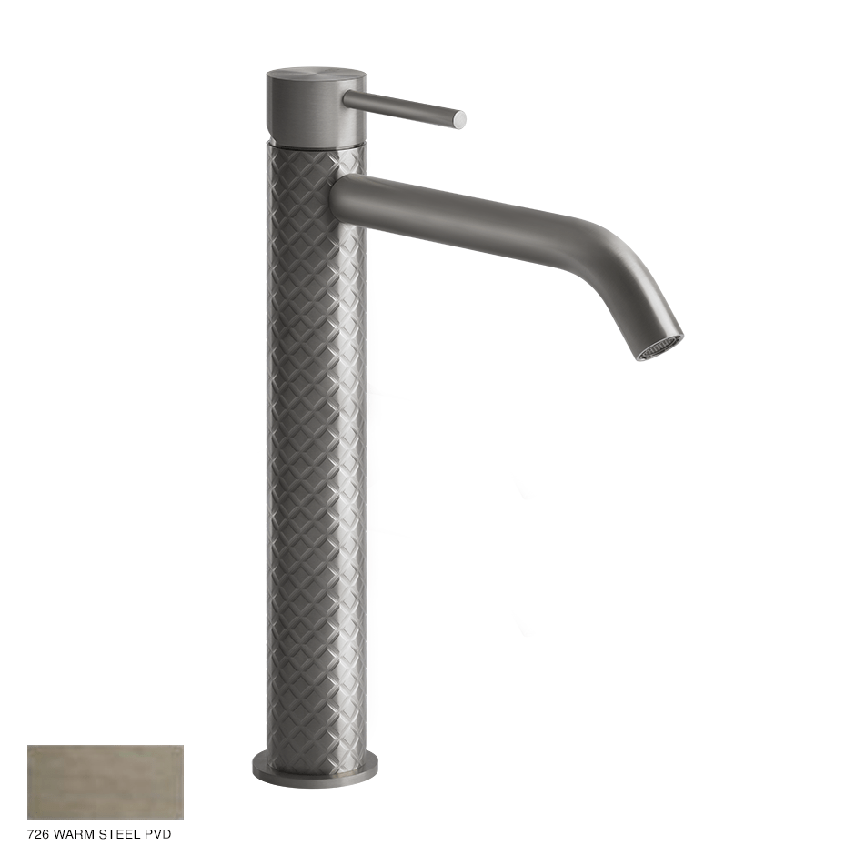 Gessi 316 High Version Basin Mixer Intreccio,without waste 726 Warm Bronze Brushed PVD