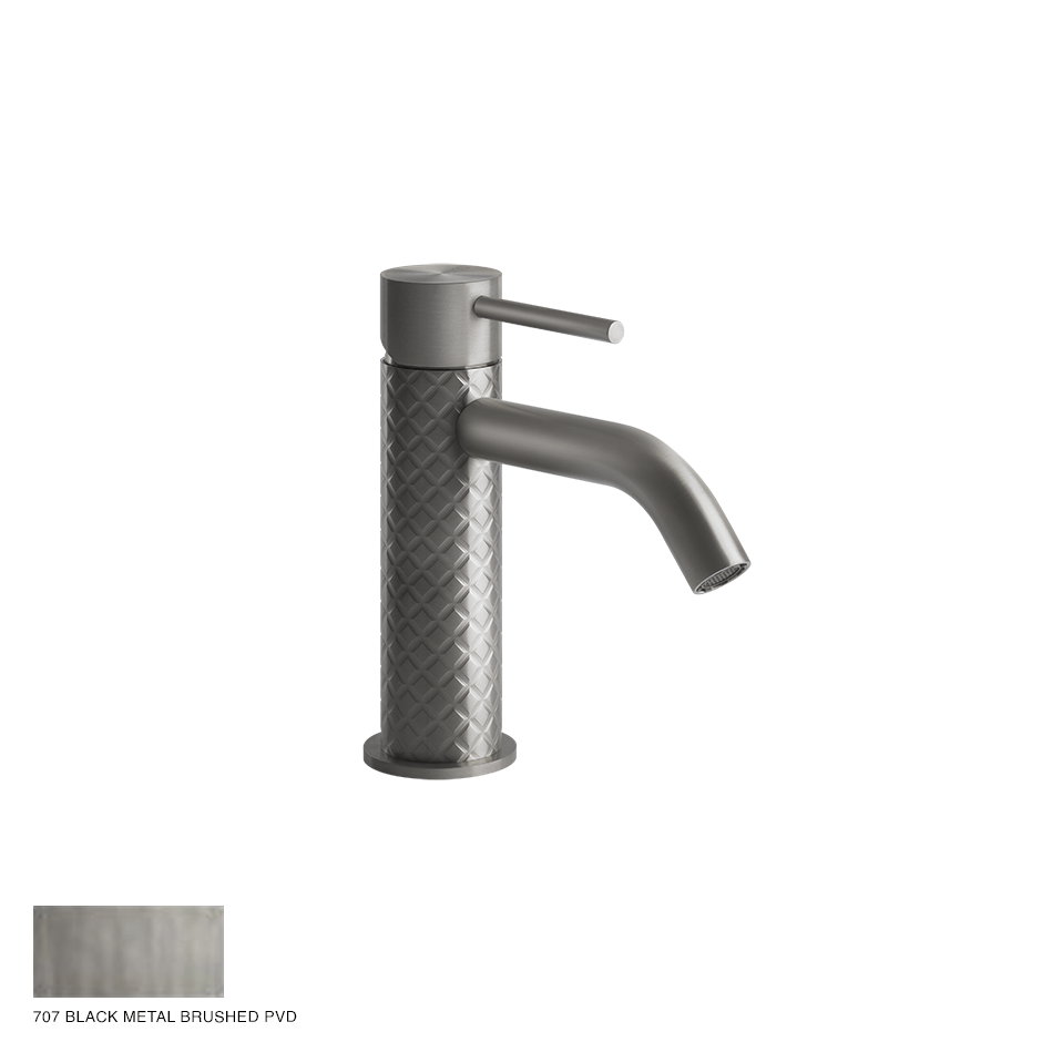 Gessi 316 Basin Mixer Intreccio, without waste 707 Black Metal Brushed