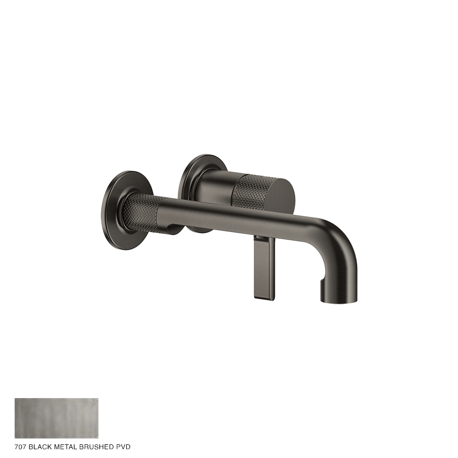 Inciso- Mixer with spout, without waste 707 Black Metal Brushed PVD