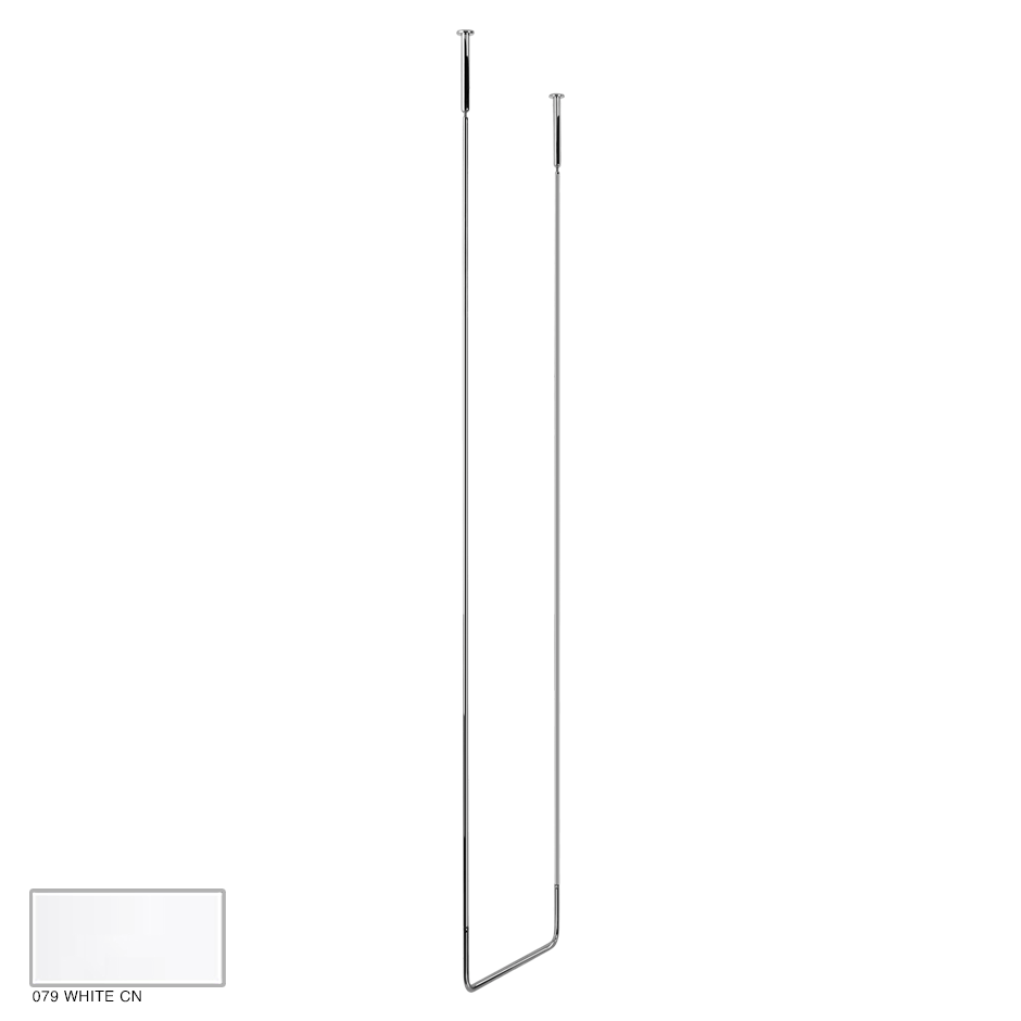 Goccia Ceiling towel rail, 45cm width, 160cm height 079 White CN
