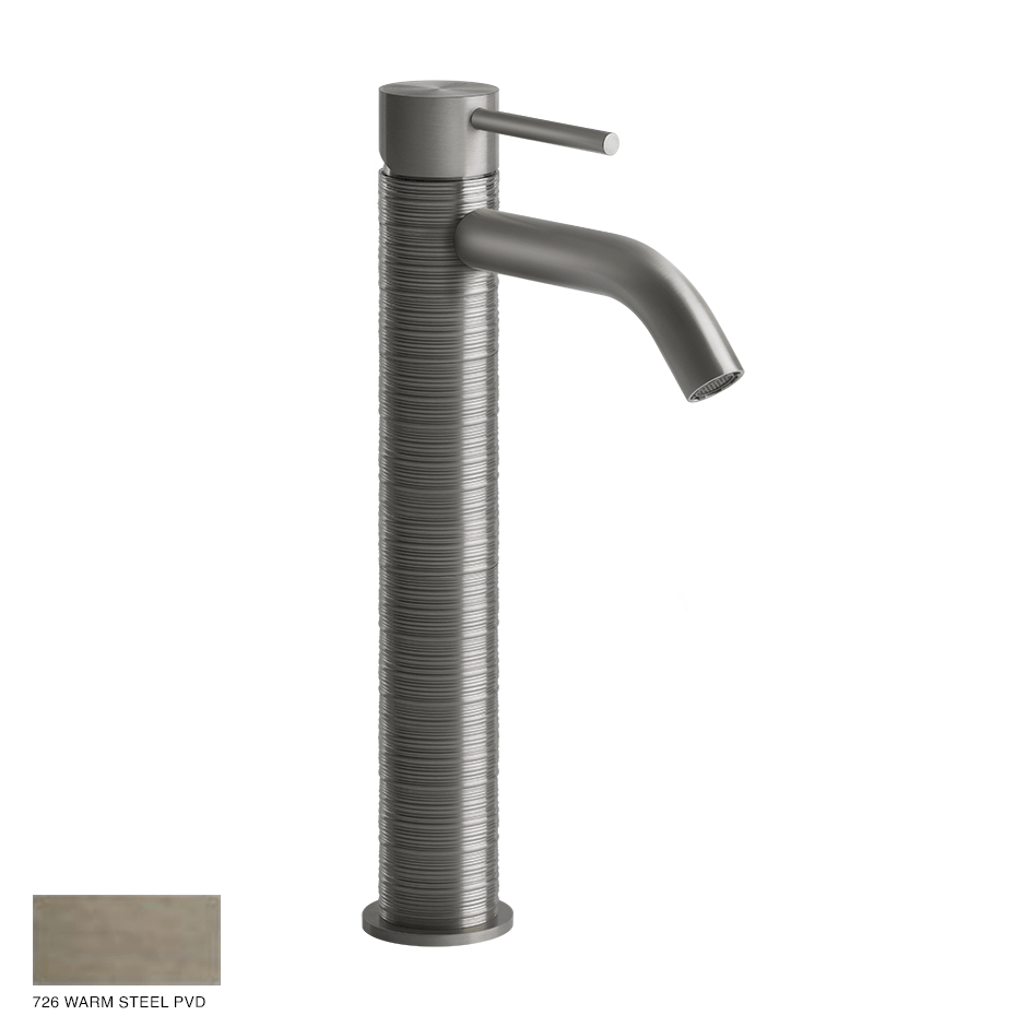 Gessi 316 High Version Basin Mixer Trame, without waste 726 Warm Bronze Brushed PVD