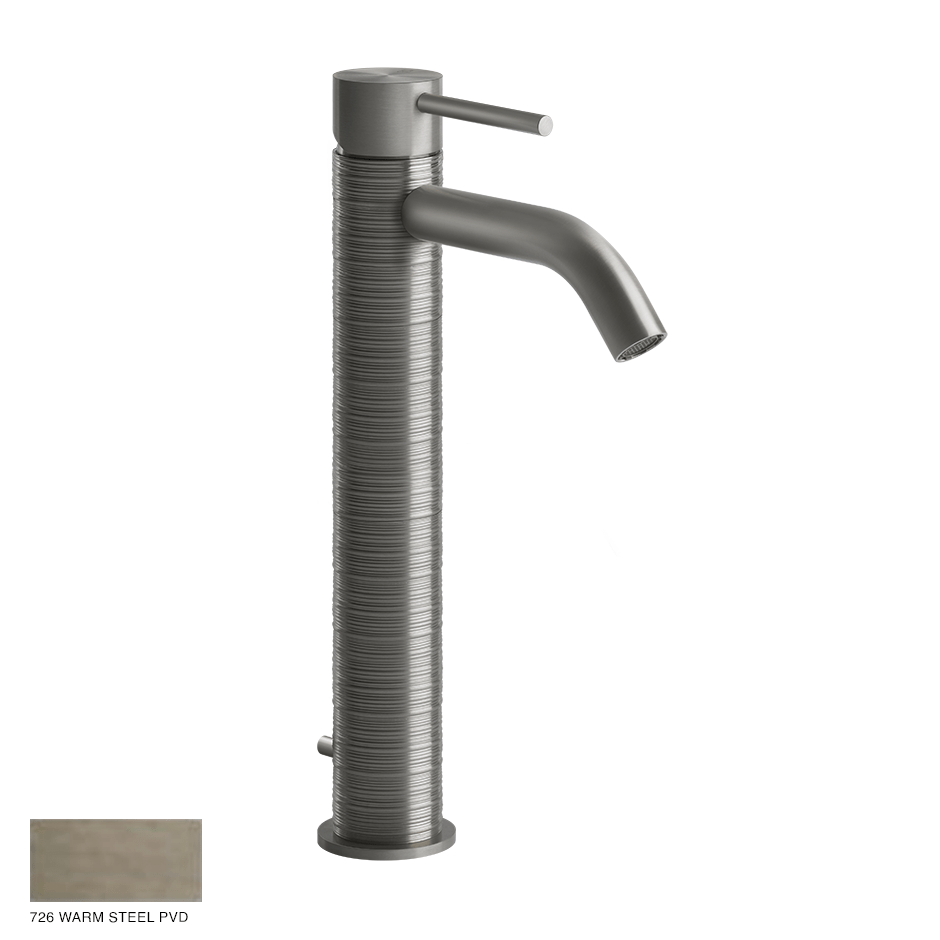 Gessi 316 High Version Basin Mixer Trame,with pop-up waste 726 Warm Bronze Brushed PVD
