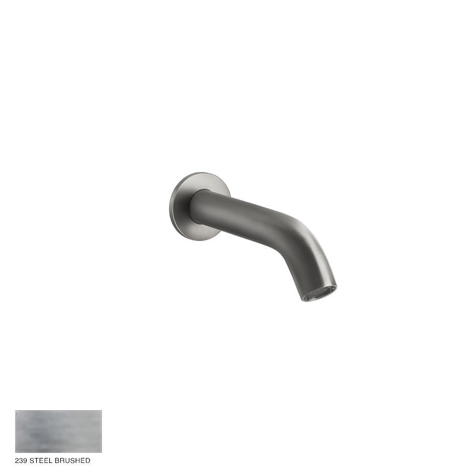 Gessi 316 Bath spout with separate control 239 Steel brushed