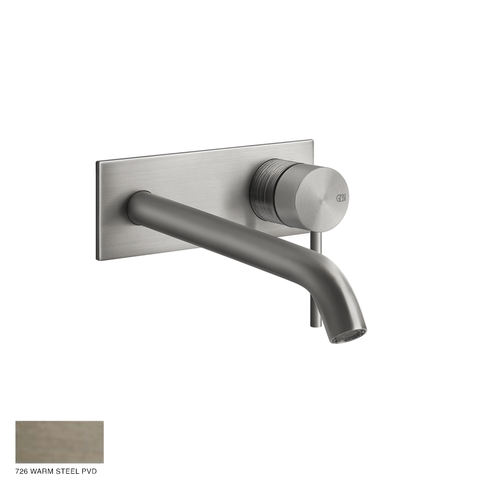 Gessi 316 Built-in Mixer with spout Trame, without waste 726 Warm Bronze Brushed PVD