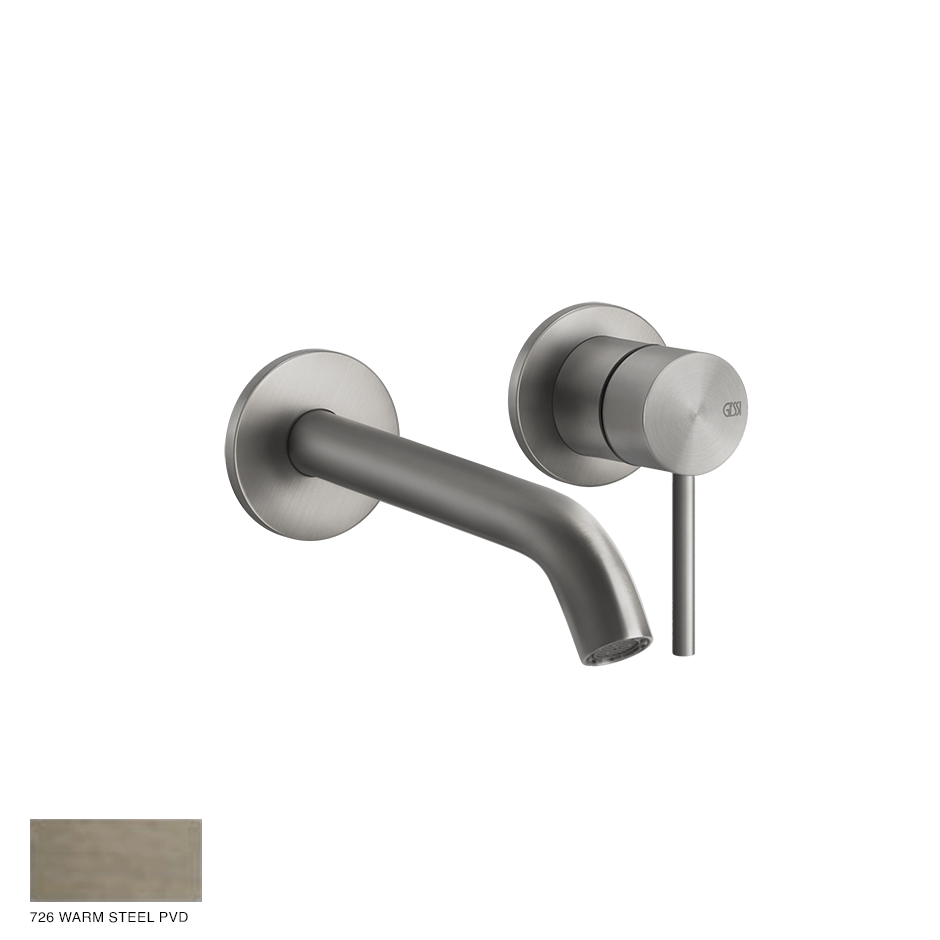 Gessi 316 Built-in Mixer with spout Flessa, without waste 726 Warm Bronze Brushed PVD