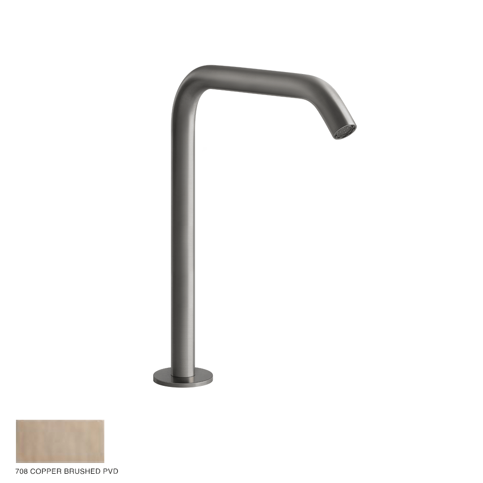 Gessi 316 Counter spout 230mm, with seperate control 708 Copper Brushed PVD