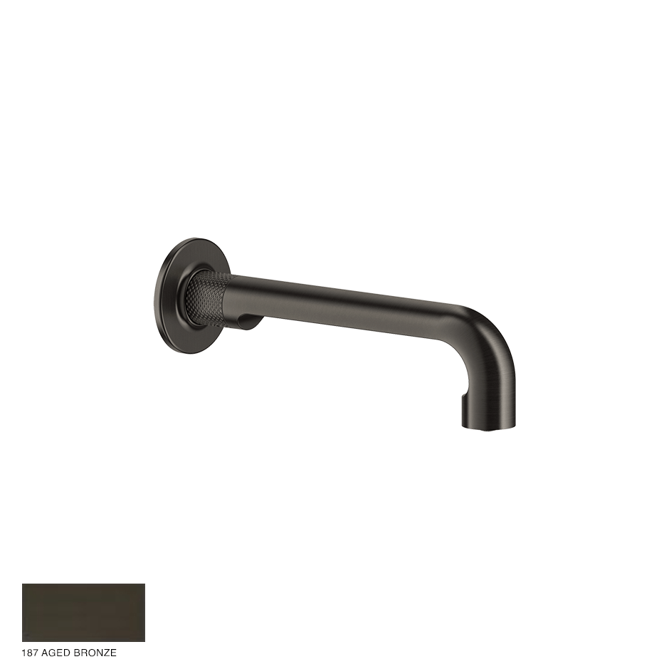 Inciso- Wall-mounted spout, with separate control 187 Aged Bronze