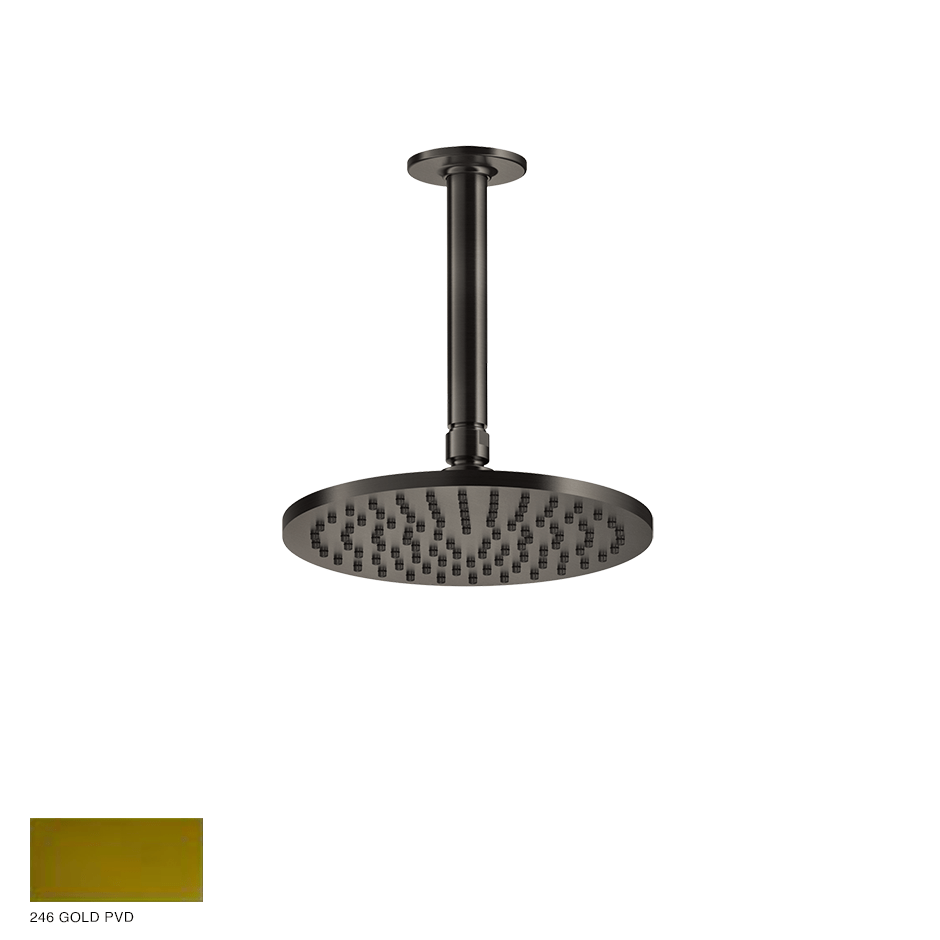 Inciso Ceiling-mounted Showerhead, custom length 246 Gold PVD