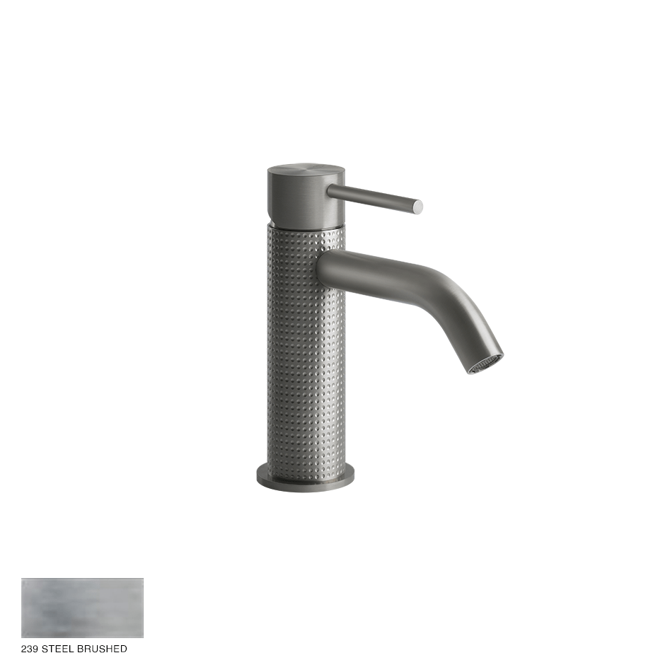 Gessi 316 Basin Mixer Cesello, without waste 239 Steel brushed