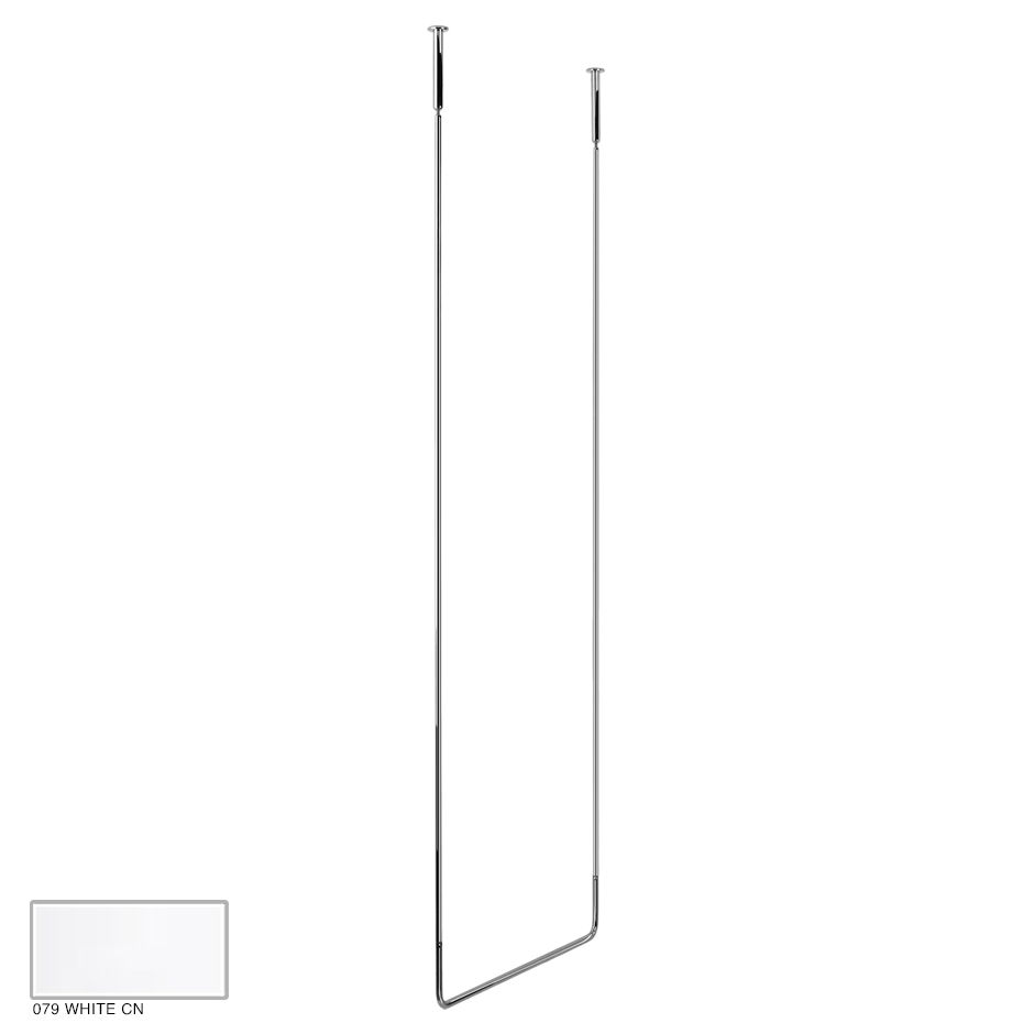 Goccia Ceiling towel rail, 60cm width, 160cm height 079 White CN