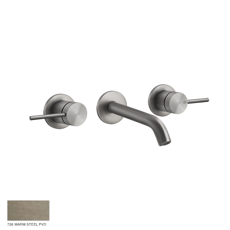 Gessi 316 Built-in Three-hole Mixer Cesello, without waste 726 Warm Bronze Brushed PVD