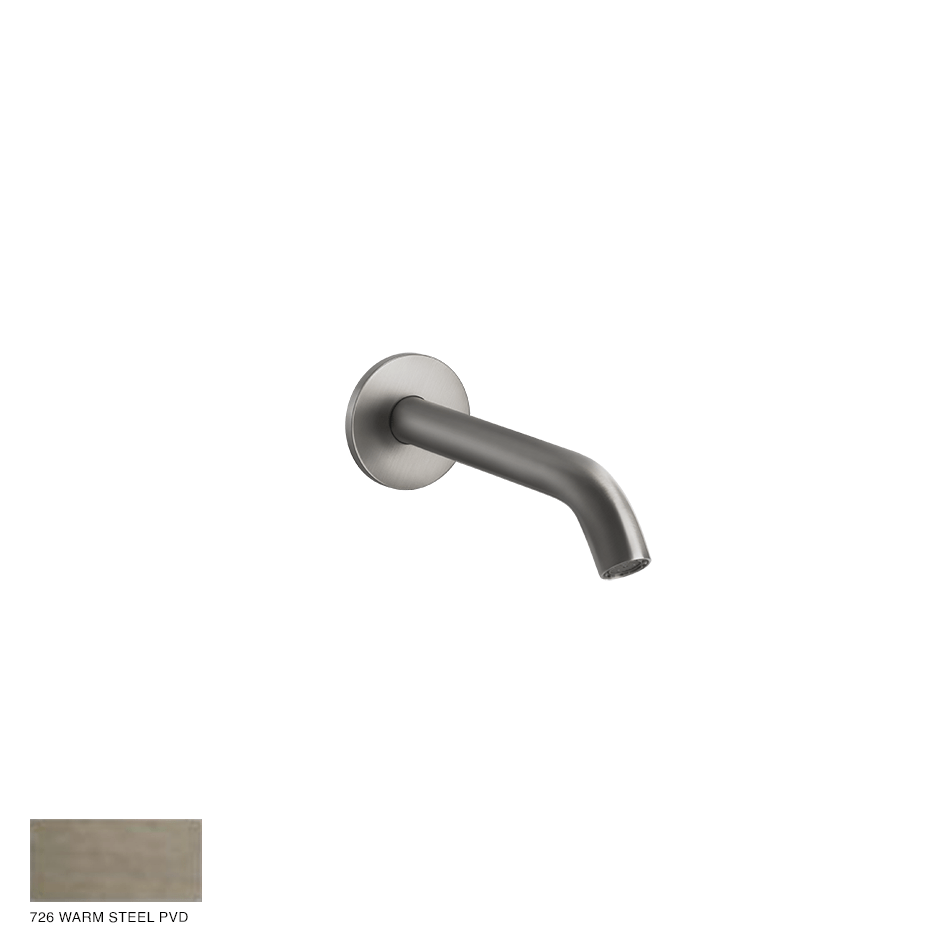 Gessi 316 Wall-mounted spout Flessa, with seperate control 726 Warm Bronze Brushed PVD