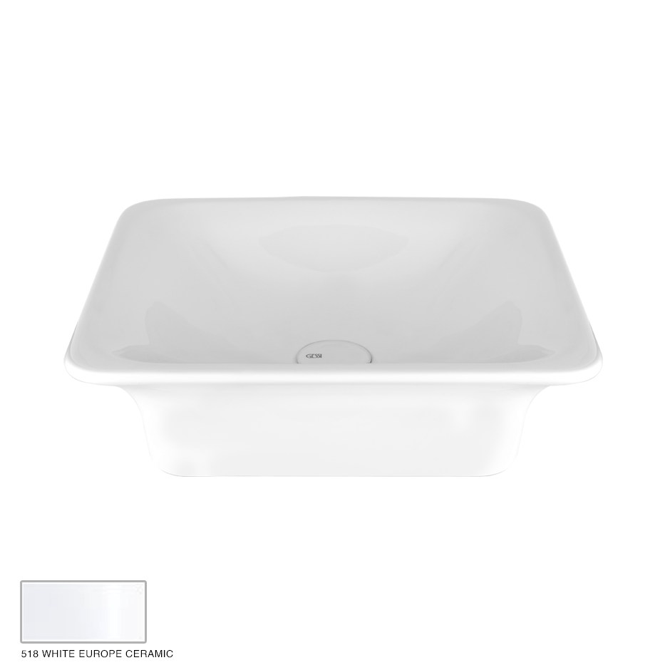 Ispa Deck-mounted washbasin, without waste 518 White Europe Ceramic