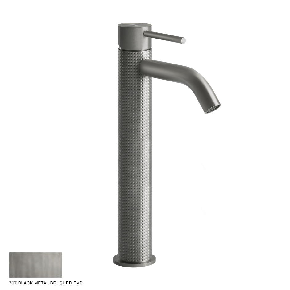 Gessi 316 High Version Basin Mixer Cesello, without waste 707 Black Metal Brushe