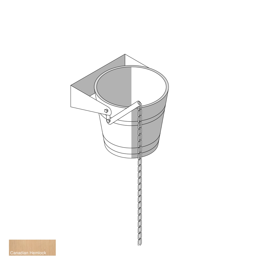 Sauna Accessories Bucket Shower 4.5-5 Liters