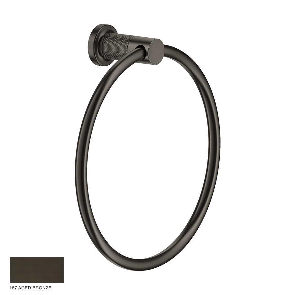 Inciso Towel Ring 187 Aged Bronze