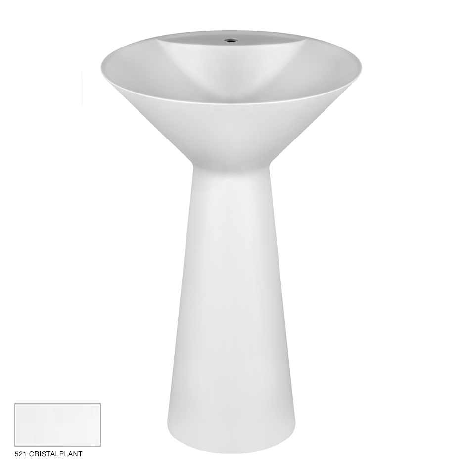 Cono Freestanding washbasin, with holes for taps and fittings 521 Cristalplant
