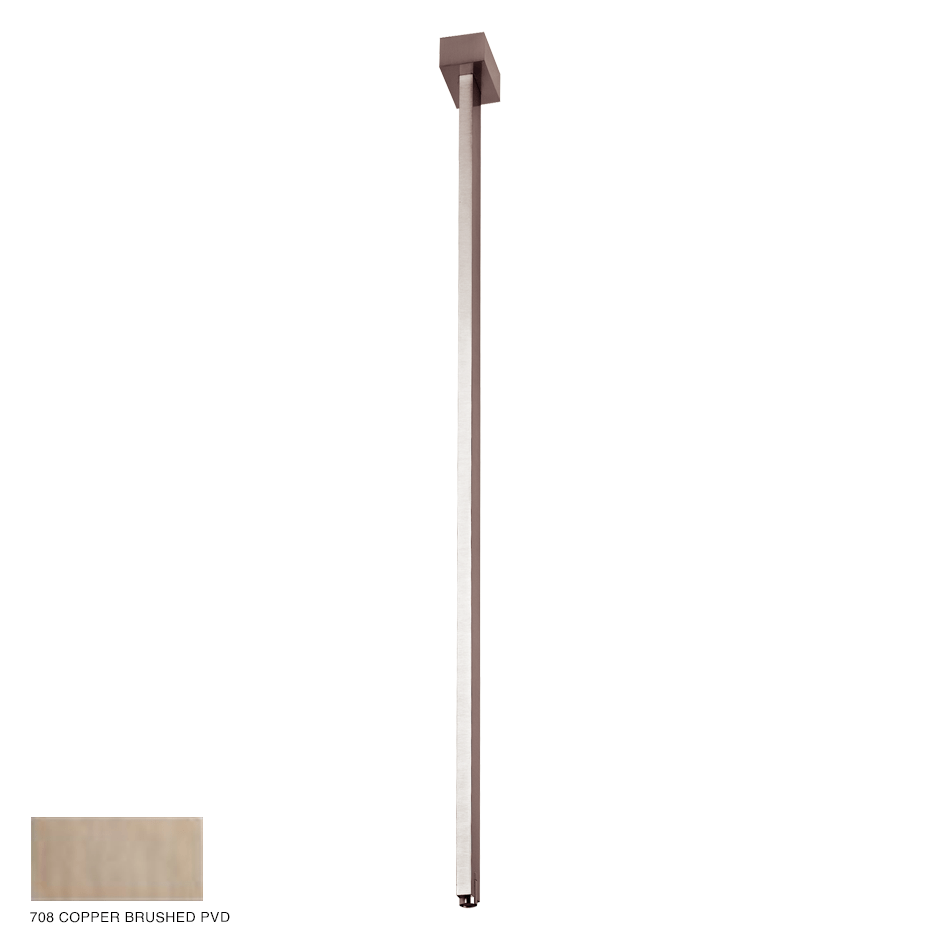 Rettangolo Ceiling-mounted spout, custom length 708 Copper Brushed PVD