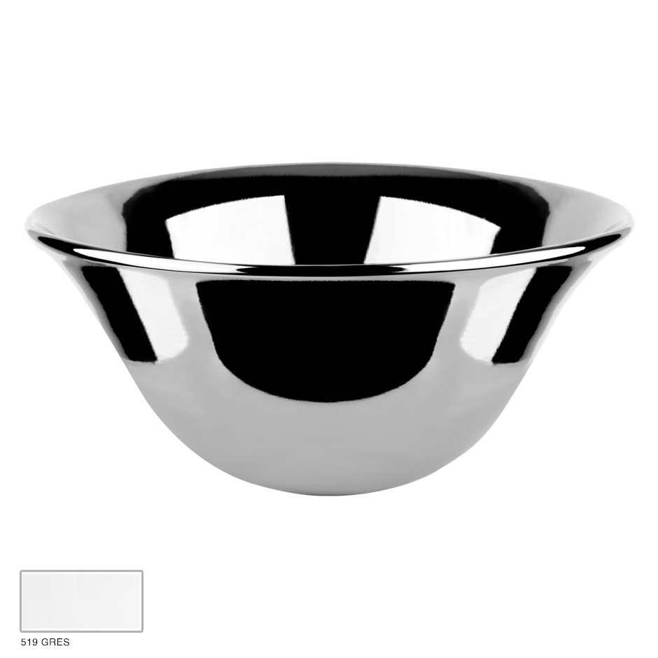 Goccia Counter washbasin, 185mm height 519 Bright Platinum Gres