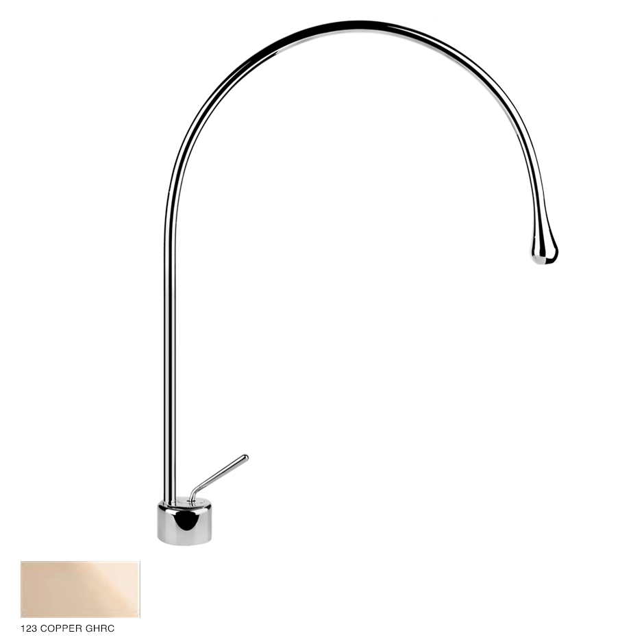 Goccia Basin mixer with radius 197, without waste 123 Copper GHRC