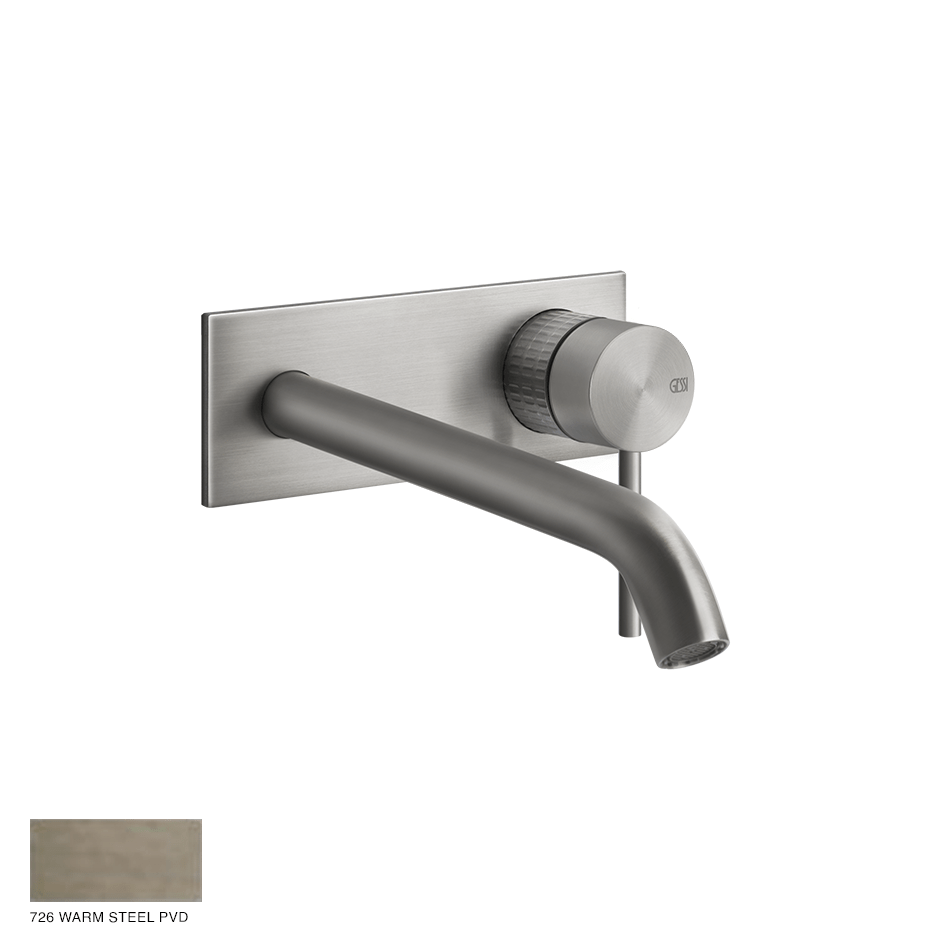 Gessi 316 Built-in Mixer with spout Meccanica, without waste 726 Warm Bronze Brushed PVD
