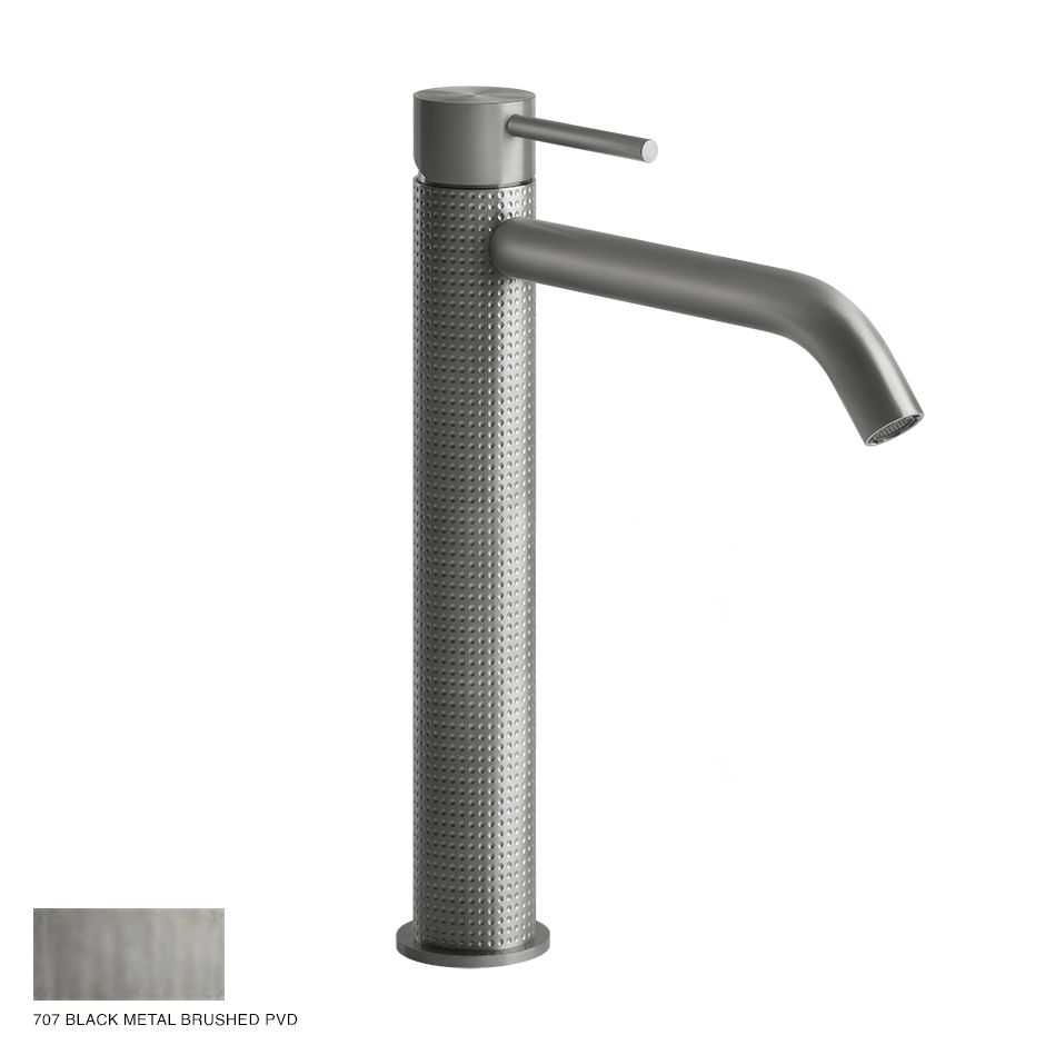Gessi 316 High Version Basin Mixer Cesello, without waste 707 Black Metal Brush