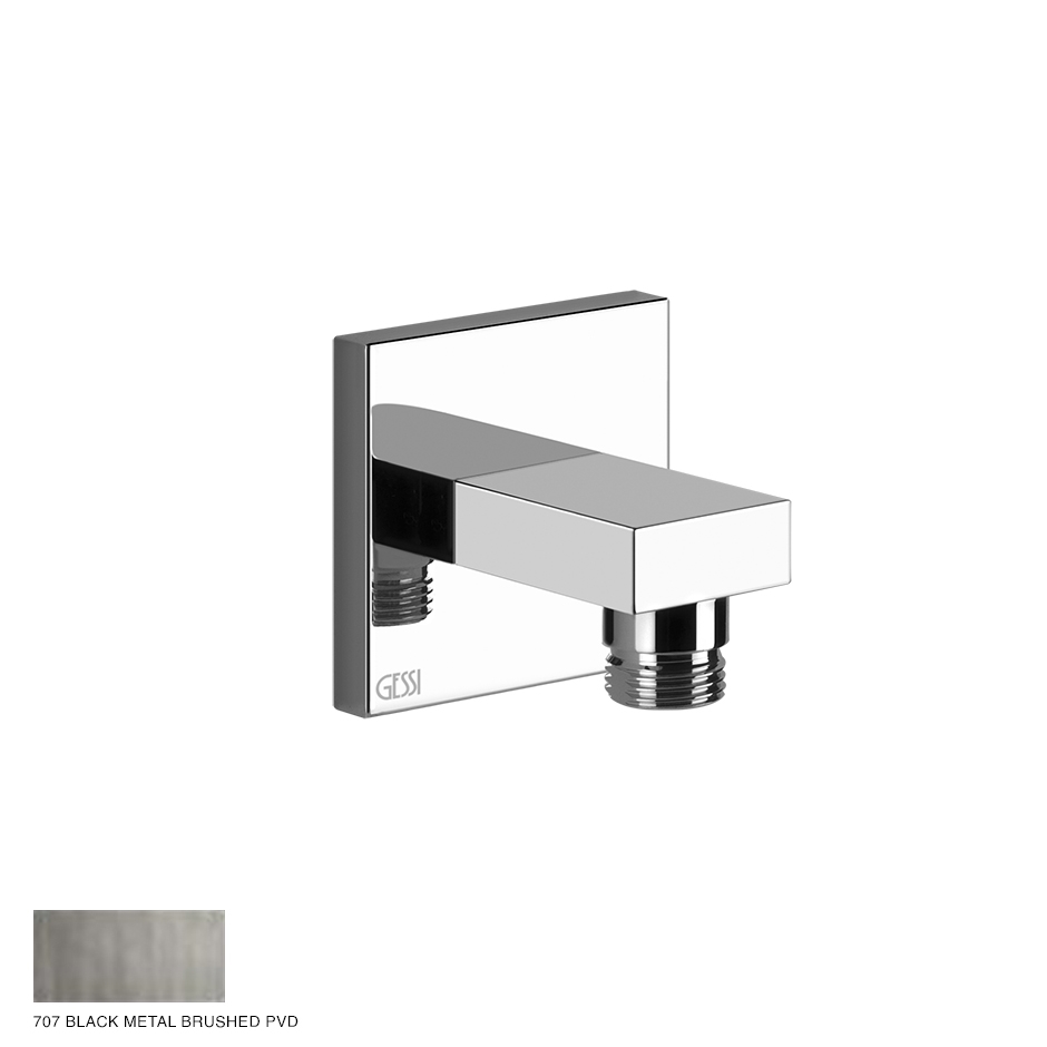 Rettangolo Water outlet 707 Black Metal Brushed PVD