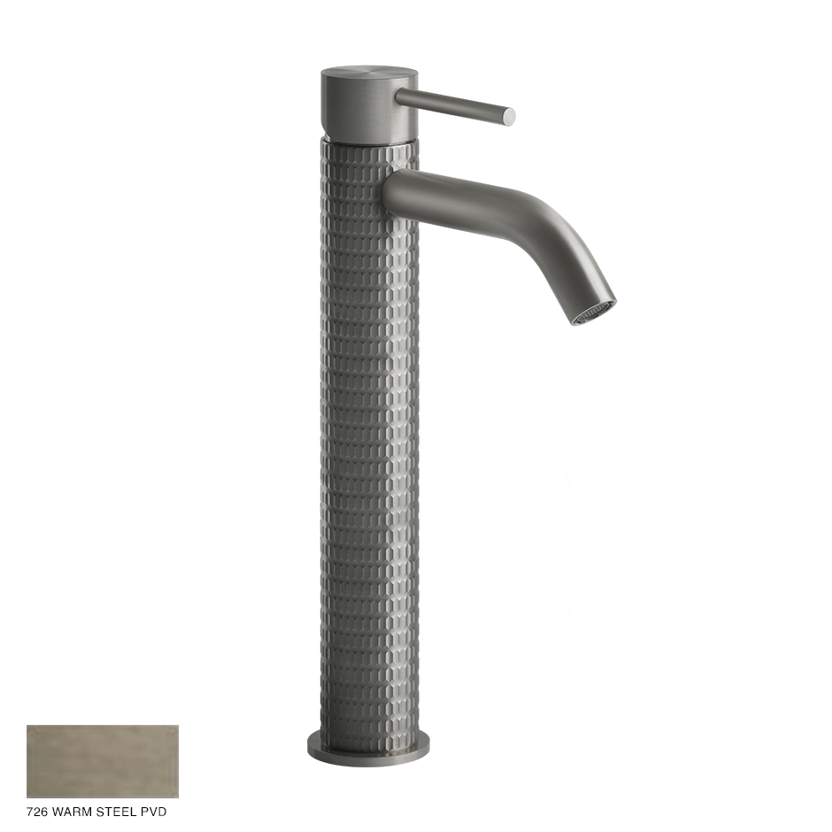 Gessi 316 High Version Basin Mixer Meccanica, without waste 726 Warm Bronze Brushed PVD