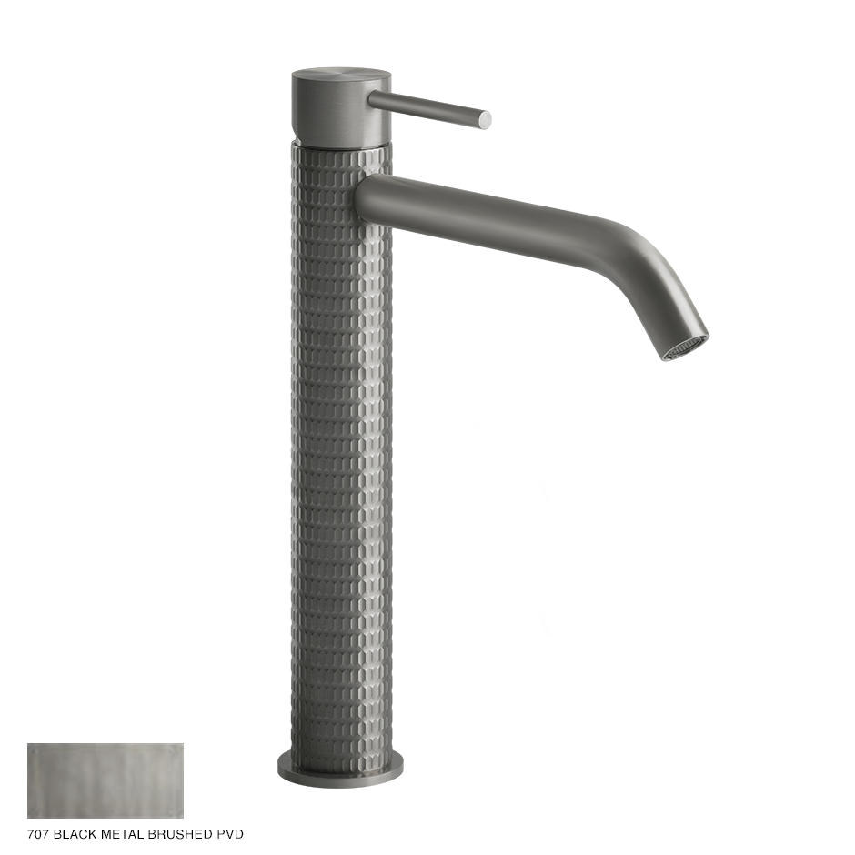 Gessi 316 High Version Basin Mixer Meccanica,without waste 707 Black Metal Brush