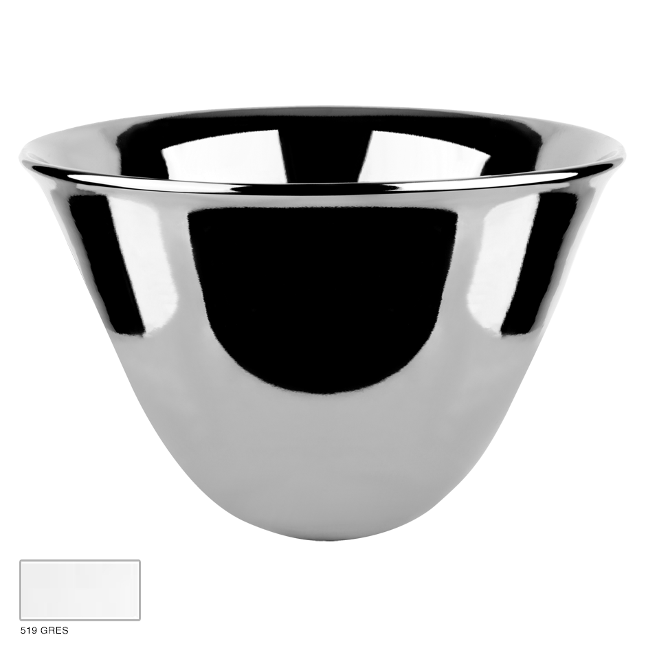 Goccia Counter washbasin, 300mm height 519 Bright Platinum Gres