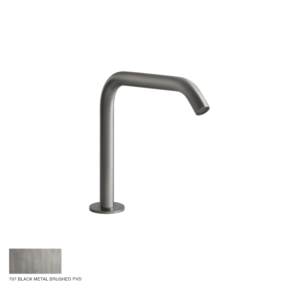 Gessi 316 Counter spout 162mm, with seperate control 707 Black Metal Brushed PVD