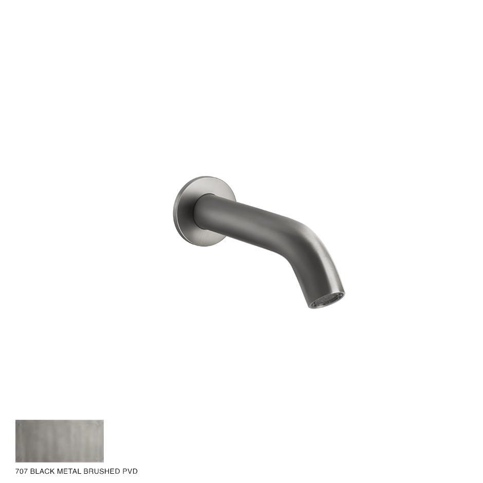 Gessi 316 Bath spout with separate control 707 Black Metal Brushed