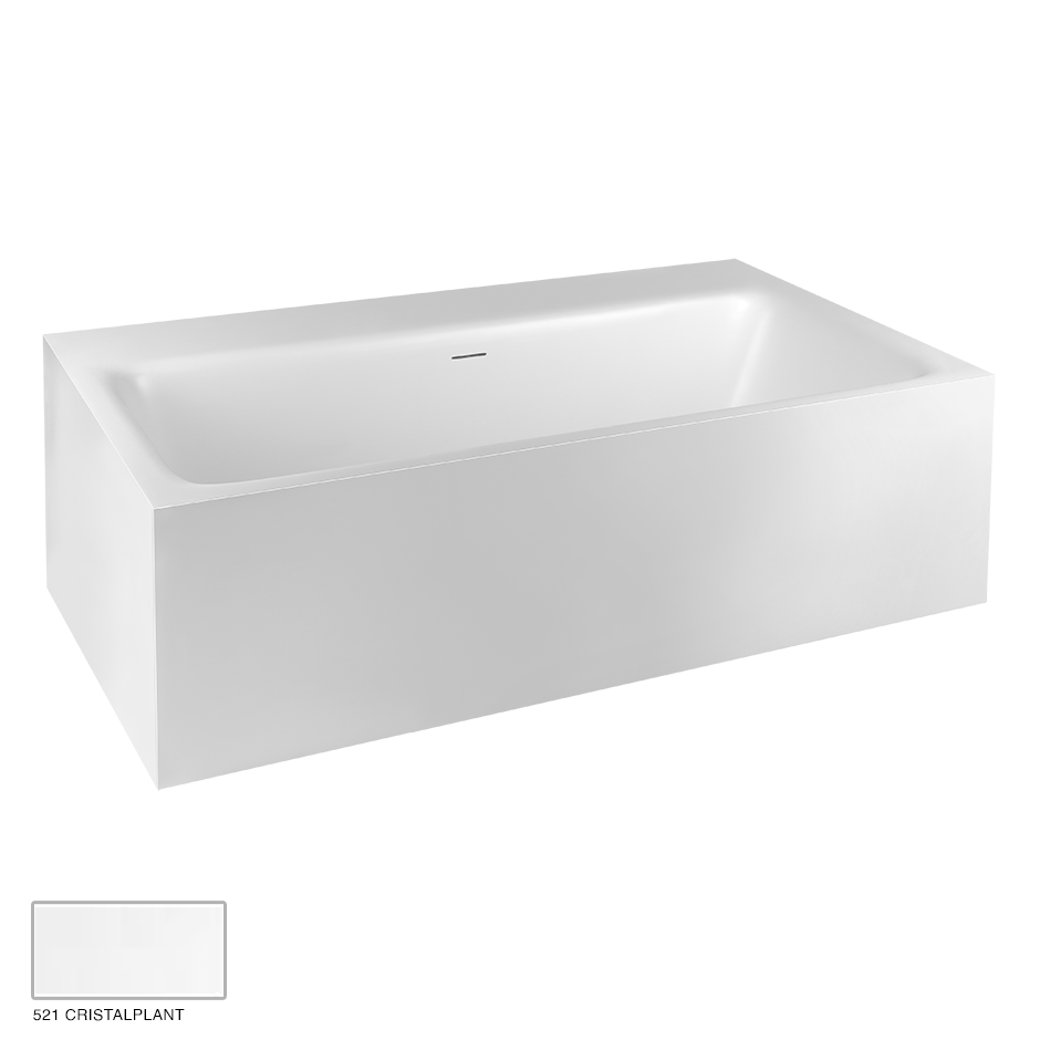 Rettangolo Freestanding bathtub, with slide rim 180x100x55h 521 Cristalplant